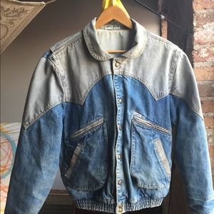 guess denim bomber jacket